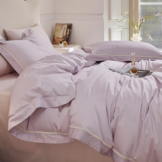 多喜爱（Dohia.com）60支四件套全棉纯棉床单被套轻奢床上用品 又见山茶 1.8米床四件套/被套229*230cm