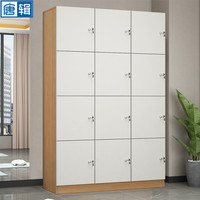 唐辑木质更衣柜员工柜储物柜寄存柜浴室更衣柜（定制款十二门机械锁）