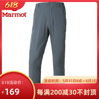 Marmot 土拨鼠 23春夏新款城市户外运动轻量透气男士速干裤长裤