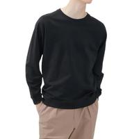 UNIQLO 优衣库 LifeWear系列 男士圆领卫衣 456971 黑色 M