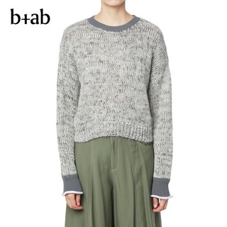 b+ab女装针织毛衣冬季时尚气质微喇拼接袖口F0343S