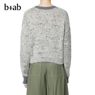 b+ab女装针织毛衣冬季时尚气质微喇拼接袖口F0343S