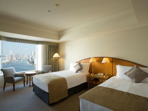 有海景，还有东京塔塔景！东京湾洲际酒店 普通楼层河景高级双床房1晚
