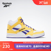 Reebok锐步官方板鞋滑板鞋篮球板鞋男鞋女鞋高帮复古经典BB4500 HQ6176 GX3963-白/黄/蓝 中国码:40.5(26cm),US:8