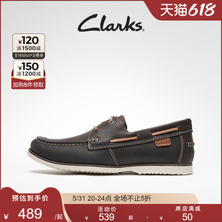 Clarks其乐诺南系列男士春季经典英伦风休闲鞋透气一脚蹬健步鞋 海军蓝 44