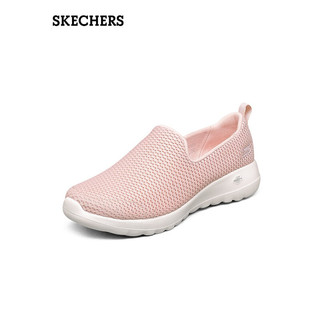 斯凯奇（Skechers）一脚蹬健步鞋子女款软底减震休闲运动网面鞋15600 女款/桃粉色/PCH 女款36.5