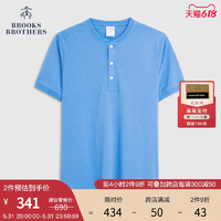 Brooks Brothers/布克兄弟男士夏新纯色纯棉亨利领轻薄短袖T恤 1001-白色 XXL