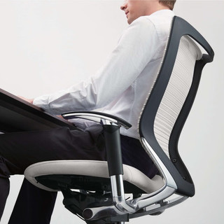 okamura奥卡姆拉人体工学椅电脑椅baron居家办公椅子 灰色+升降大头枕