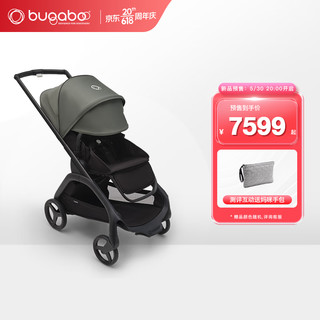 博格步（BUGABOO）新品上市Dragonfly一键收车双向乘坐可坐可躺城市功能型儿童推车 丛林绿蓬 黑座布 黑车架