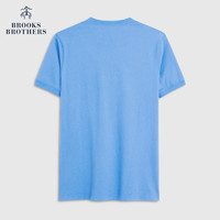 Brooks Brothers/布克兄弟男士夏新纯色纯棉亨利领轻薄短袖T恤 4003-蓝色 XS