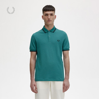 FRED PERRY男士POLO衫2023夏季商务休闲麦穗短袖重磅多彩T恤M3600 黑色R65 XL