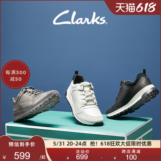 Clarks其乐男鞋时尚低帮鞋休闲鞋舒适防滑缓震户外运动鞋男 男款 黑色 42