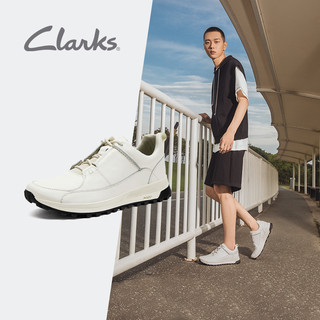 Clarks其乐男鞋时尚低帮鞋休闲鞋舒适防滑缓震户外运动鞋男 男款 白色 46