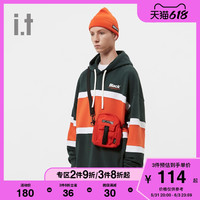 it :CHOCOOLATE男装连帽卫衣秋季潮流复古拼色3370XFF