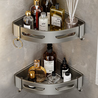 虎先森 浴室置物架免打孔单层