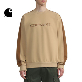 Carhartt WIP圆领卫衣男装秋冬经典LOGO字母刺绣拼接029574H