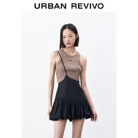 URBAN REVIVO 女士叠层蓬蓬短裙 WV27S5AE2002