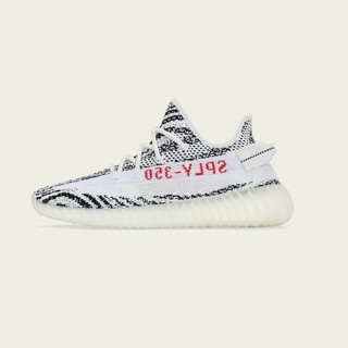 adidas阿迪达斯三叶草YEEZY BOOST 350 V2男女经典运动鞋CP9654 45 280mm 推荐选大半码 白/黑