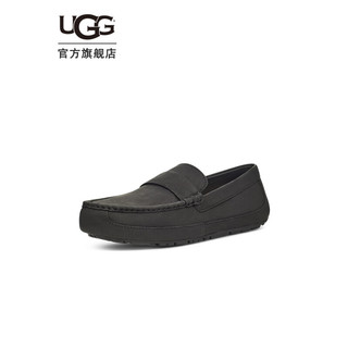 UGG2023春季新款男士单鞋平底低帮休闲鞋豆豆鞋乐福鞋 1147410男鞋 BLK  黑色 40