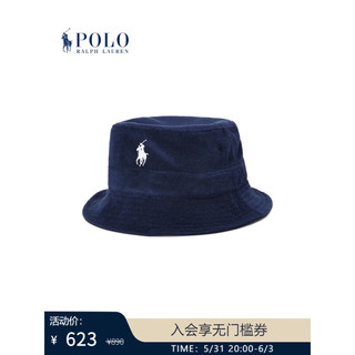 Polo Ralph Lauren 拉夫劳伦男女同款 23春毛圈布渔夫帽RL52443 410-海军蓝 S/M