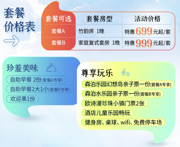 近德清西站！莫干山游玩好选择！德清雷迪森庄园 1晚套餐（含早+水乐园/幻想岛门票等）