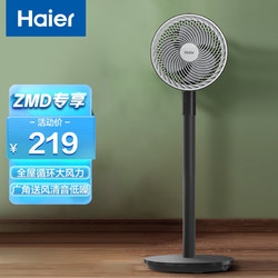 Haier 海尔 空气循环扇家用电风扇落地扇涡轮换气摆头轻音大风量风扇  HFX-J2309A黑色