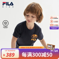 FILAX STAPLE斐乐童装儿童短T2023新款中大童短袖T恤 传奇蓝-NV 170