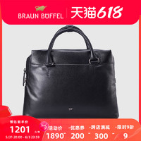 Braun Büffel BRAUN BUFFEL/布兰施男包斜挎商务正装手提公文包牛皮拉链