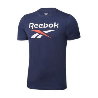 Reebok 锐步 Graphic Series Reebok Stacked 男子运动T恤 GI8509 藏青色 M