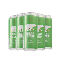 BearBeer 豪铂熊 德国进口清爽啤酒 500ml*5罐