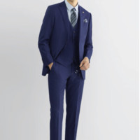 VICUTU 威可多 西服套装上装商务纯羊毛男VBS19112405 蓝色 170/96C