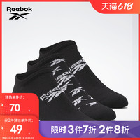 Reebok 锐步 官方男女同款SOCK经典运动舒适休闲短袜3双装GG6679