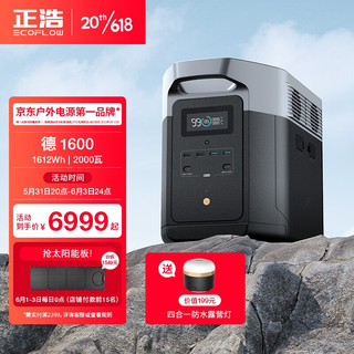 ECOFLOW 德 1600 户外移动电源 银黑色 450000mAh 4600W