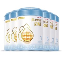PLUS会员：illuma 启赋 蓝钻系列 幼儿配方奶粉 3段 810g*6罐