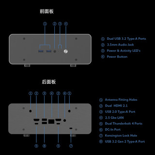 无风扇全铝机箱英特尔NUC13Pro ArenaCanyon迷你电脑主机热管散热