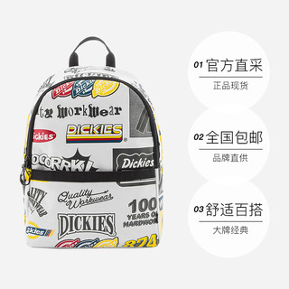 Dickies个性涂鸦大容量时尚双肩包学生男女情侣 DK010487 白色