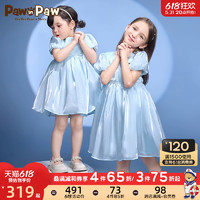 PawinPaw小熊童装23年夏季女童公主裙连衣裙泡泡袖