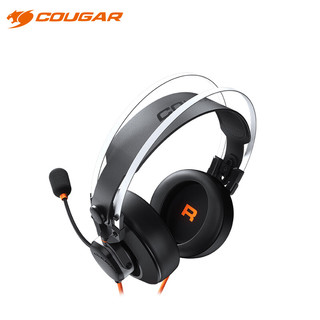 骨伽（COUGAR） VM410 电竞游戏耳机头戴式 有线耳机 降噪轻量化耳麦 橘色