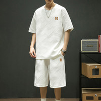 LONSDALE 男士夏季宽松短裤运动服休闲短袖套头T恤套装两件套