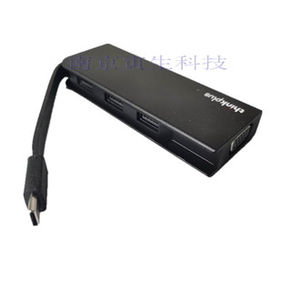 联想thinkplus扩展器坞type-c转VGA投影机USB3.0转HDMI三四六合一