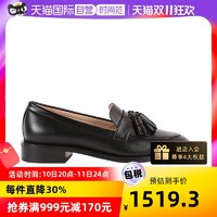 Stuart Weitzman思缇韦曼 SUTTON黑色光皮乐福鞋单鞋高跟