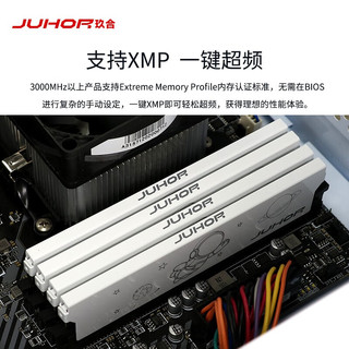 玖合(JUHOR) 16GB(8Gx2) DDR4 3600 三星颗粒 套装  台式机内存条 星耀系列