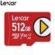  Lexar 雷克沙 TF卡任天堂switch专用卡NS游戏机高速存储卡 A2 U3 V30 4K 512GB内存卡　