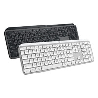logitech 罗技 MX Keys S 108键 2.4G蓝牙 双模无线薄膜键盘 黑色 单光
