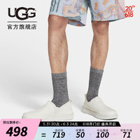 UGG2023夏季男士休闲运动透气套脚帆布鞋一脚蹬单鞋 1118512男鞋 BDB | 香槟白色 43
