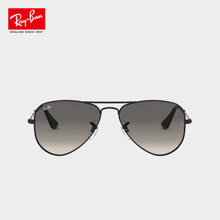 Ray-Ban 雷朋 儿童眼镜飞行员形太阳镜童蛤蟆镜防紫外线0RJ9506S可定制 220/11黑色镜框灰色渐变镜片 尺寸50推荐年龄4～8岁