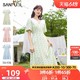 SANFU 三福 连衣裙2023新款夏季小个子法式收腰修身气质碎花长款裙子女装