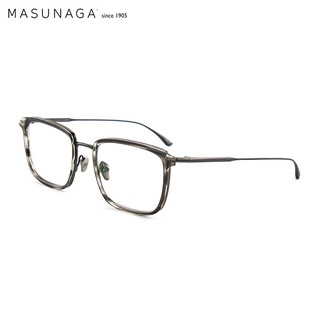 masunaga 增永眼镜男女手工复古全框眼镜架配镜近视光学镜架EMPIRE I #24 玳瑁棕色