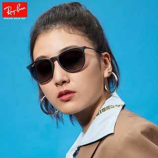 Ray-Ban 雷朋 RayBan 雷朋太阳镜男女款全框复古时尚优雅渐变色0RB4171F可定制 622/8G 黑色镜框灰色渐变镜片 尺寸57