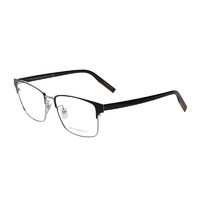杰尼亚 Zegna 男款银黑色镜框黑色镜腿光学眼镜架眼镜框 EZ5212-D 001 56MM